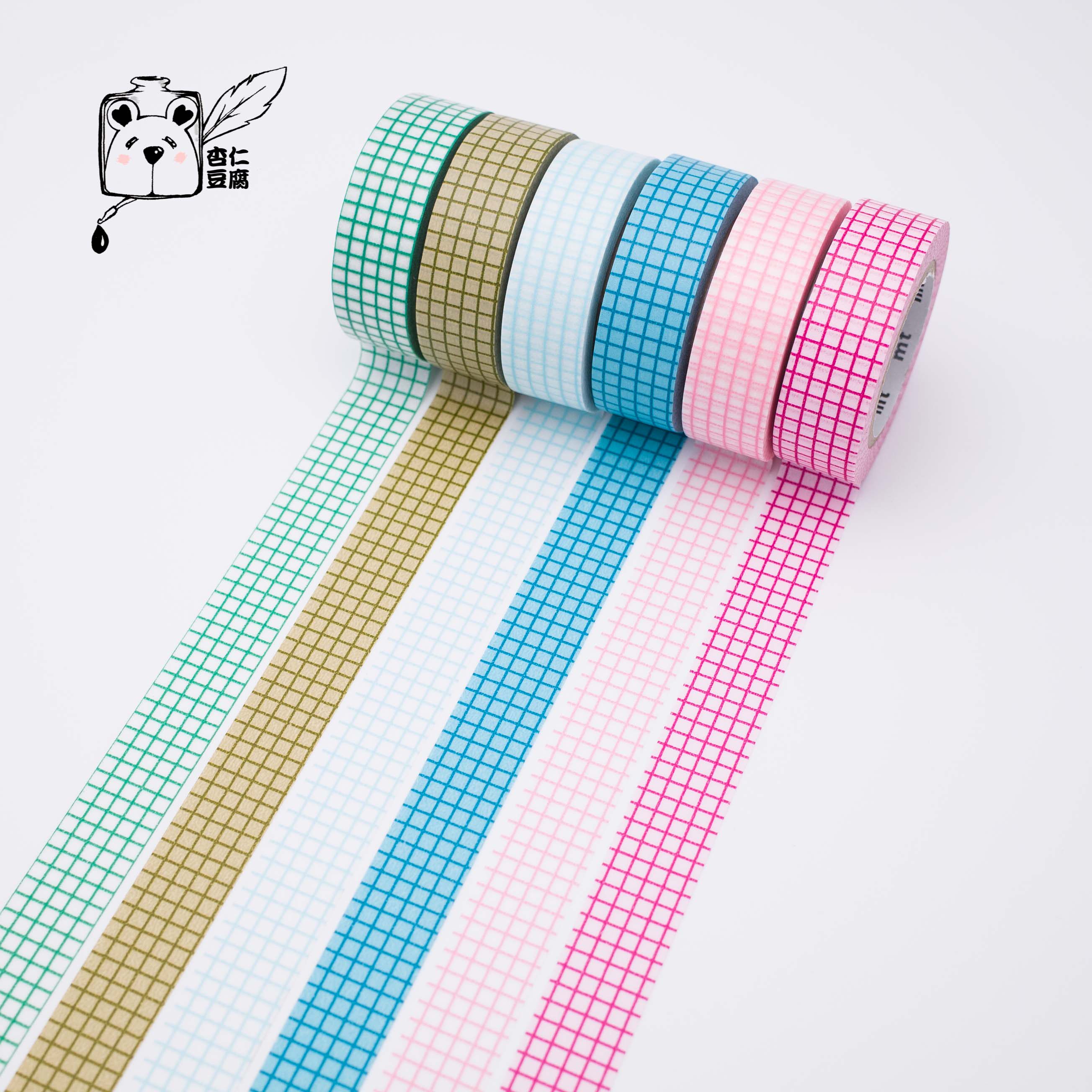 mt胶带整卷2017ss春夏夏新方格手帐装饰diy胶带