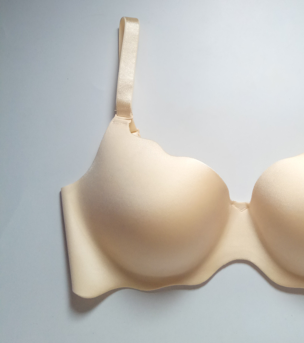 657075abcdef钢圈肤色一片片式薄款大胸显小底围文胸文胸