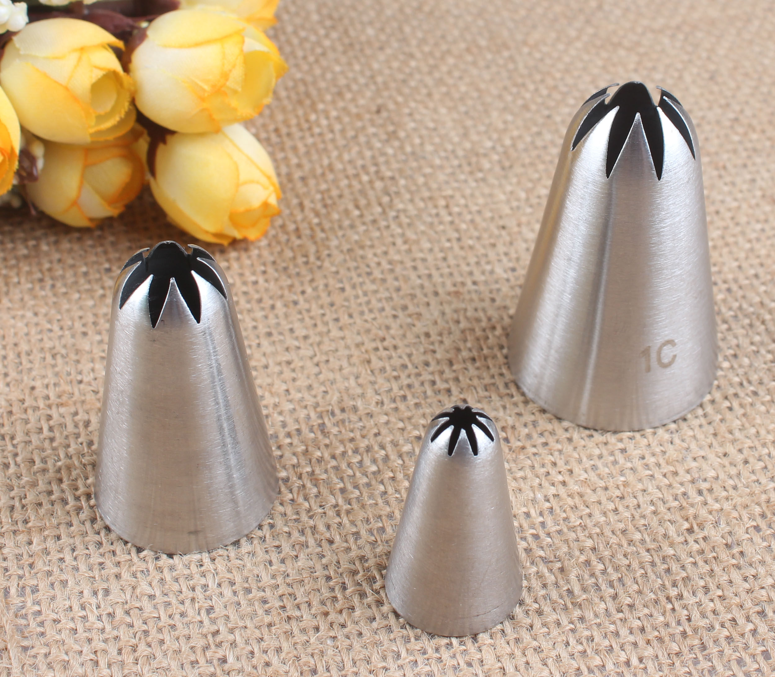 8齿蓝莓山药八齿曲奇饼干 泡芙蛋糕溶豆模具烘焙工具 裱花嘴套装