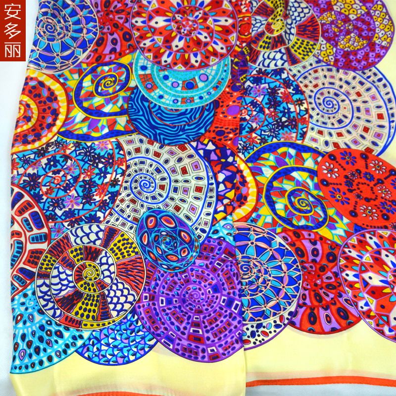 安多丽专柜正品桑蚕丝丝巾围巾女秋冬季超大多功能长巾新款包邮