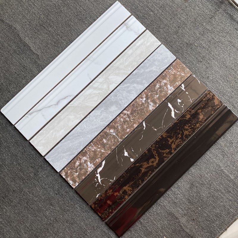 踢脚线瓷砖客厅走廊贴脚线走边线地砖墙角线波导线白色地脚线瓷砖