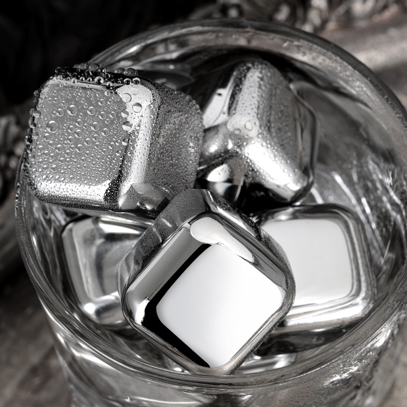 德国304不锈钢冰块固体冰球金属铁冰粒酒石威士忌冰块速冻神器夹
