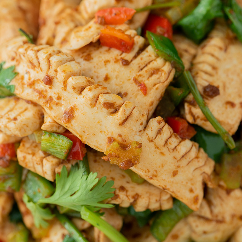 素腰片齐善素食魔芋制品低脂脂肪低热热量炒菜素肉