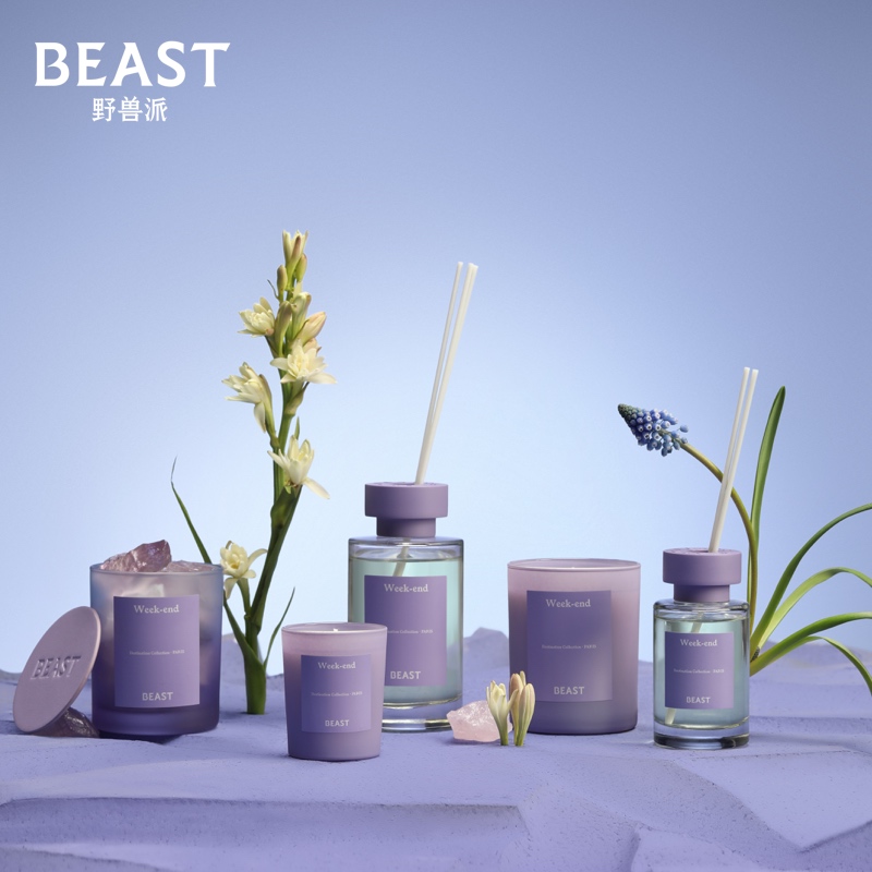 香薰thebeast野兽派巴黎周末扩香石晶石蜡烛礼盒结婚