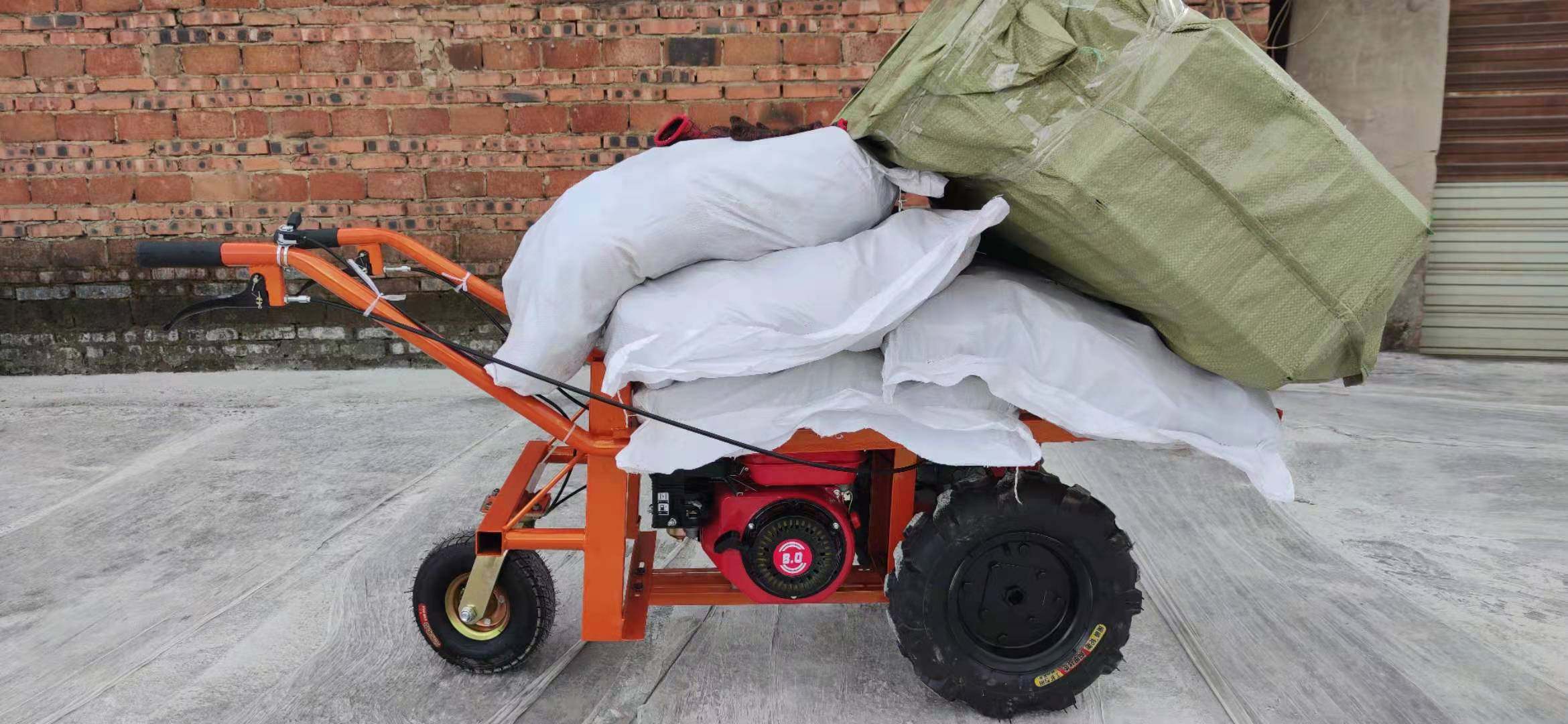 电动汽油双轮平板车运输转运果园独轮三轮车工地农用运输车辆