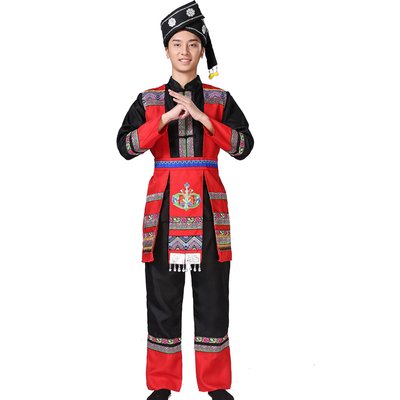 成人男士56个少数民族特色传统表演衣服畲族服装民族服装