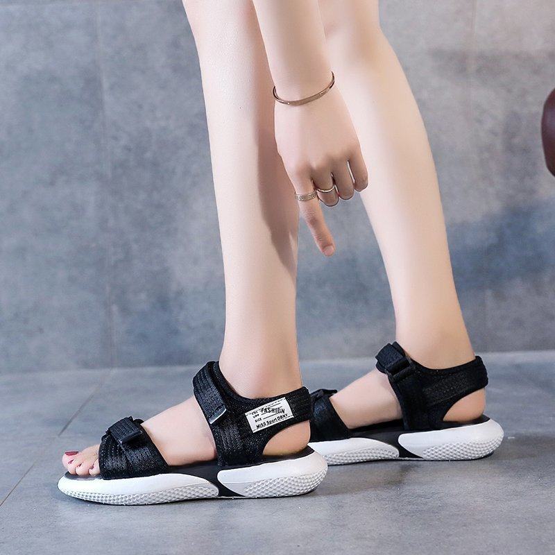 适合夏季 练车 凉鞋 女平底轻便学车鞋 女司机方便开车魔术贴凉拖鞋