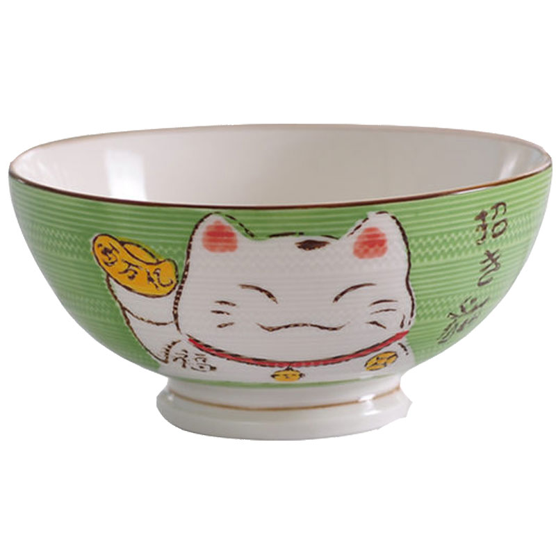 饭碗可爱卡通陶瓷碗碟套装家用餐具吃饭成人碗