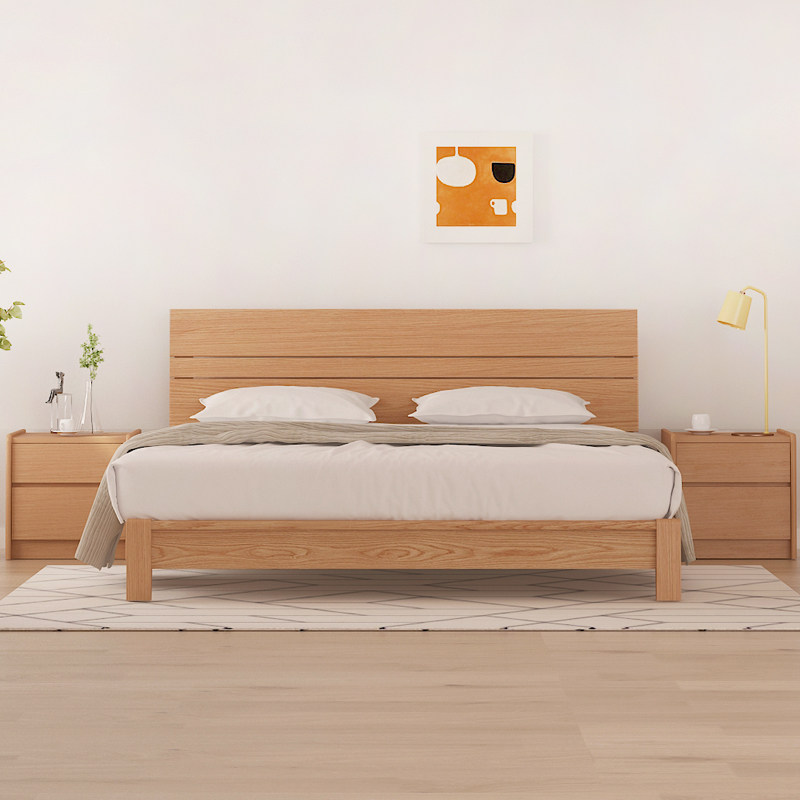 家具ndstyle野田实木双人床15米18米橡木木床卧室实木床