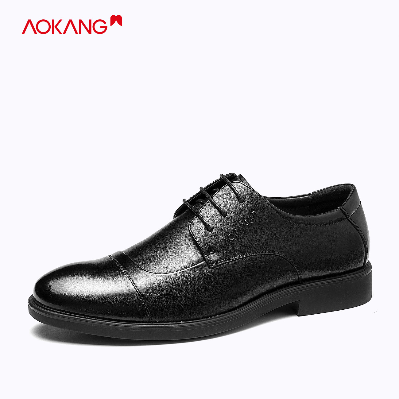 奥康男鞋2021春季新款商务务正真皮低帮皮鞋休闲皮鞋