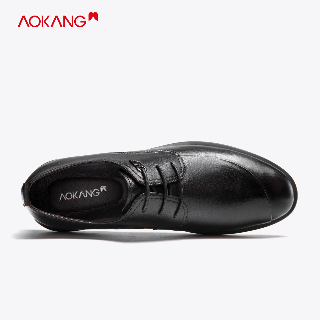 奥康2020新款男士春季商务正装鞋简约时尚真皮皮鞋纯色软面皮男鞋