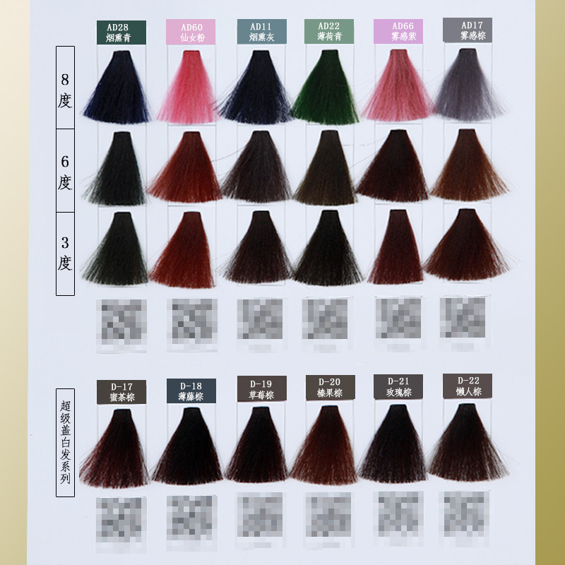 高优yoyo蓝朵朵纷幽香染膏潮色单支染发剂发廊彩染