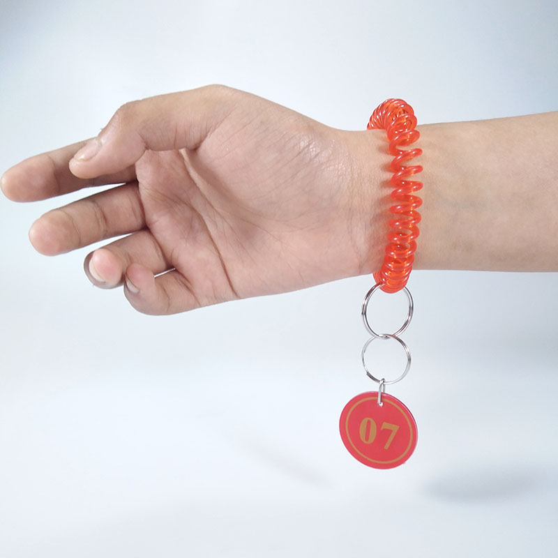 桑拿拿手圈数字牌号牌洗浴手牌号码弹簧手圈桑拿手牌