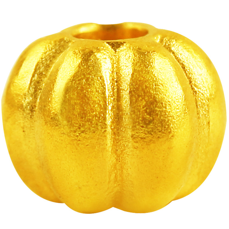 24k古法实心南瓜黄金立体花纹转运足金999手手饰