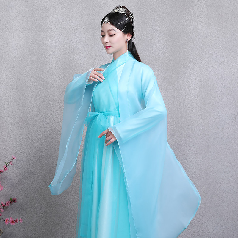 古装新款服装汉服改良网纱飘逸长裙演出服仙侠汉服