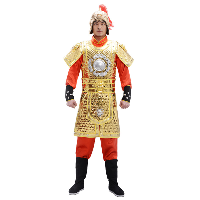 盔甲古代金色演出演出服服装武士将军舞台影视剧民族服装
