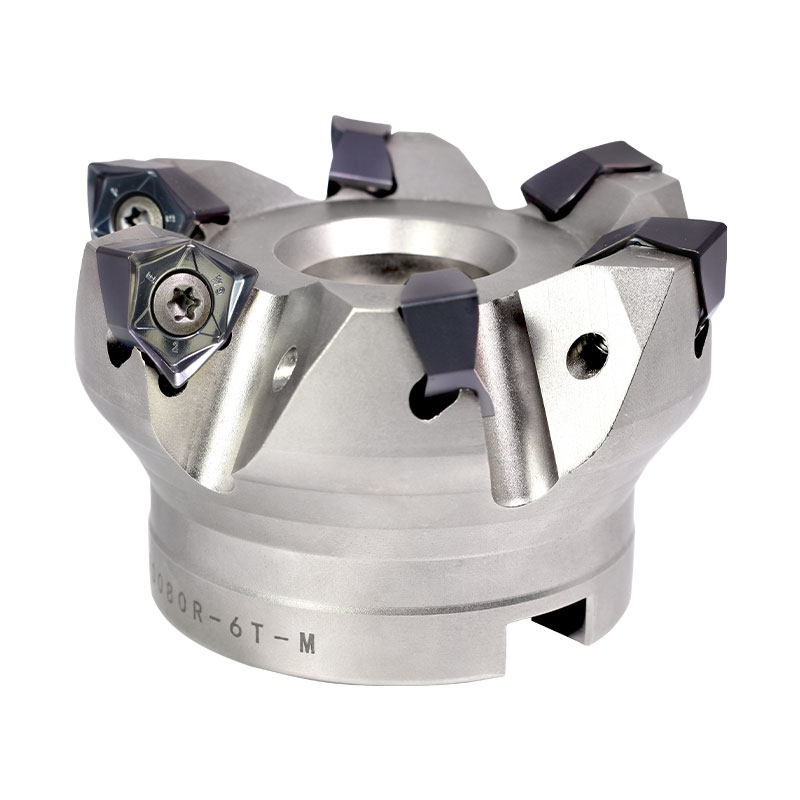 90度双面六角wnmu080608刀片切削快进进给开粗直角面铣刀