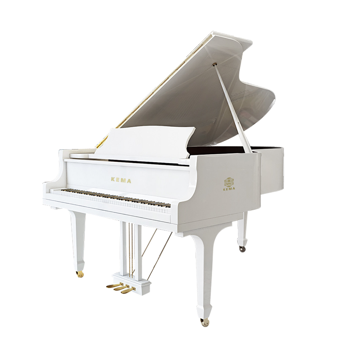 可玛钢琴kemapianokmp150wh160wh170wh186wh三角白色钢琴