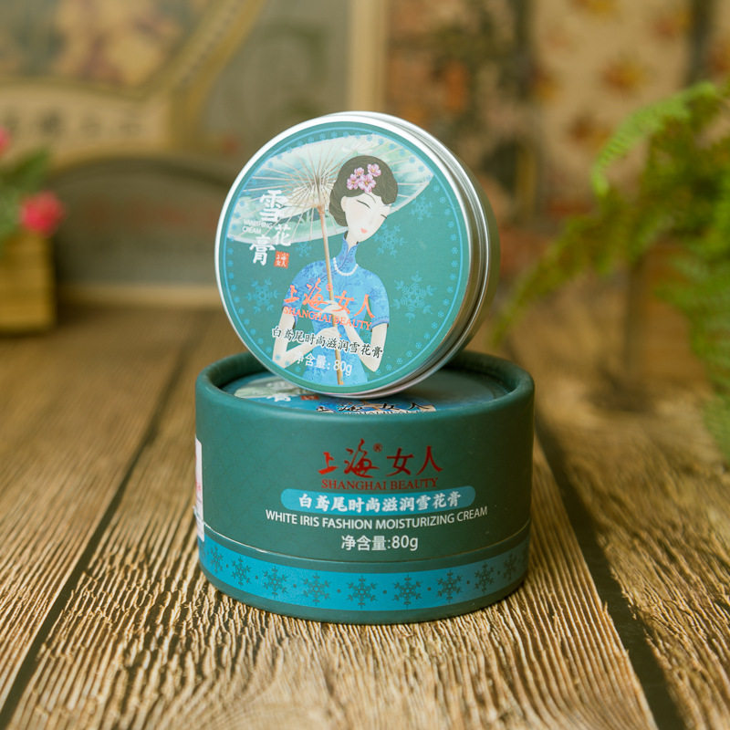 上海女人紫罗兰雪花膏80g新品滋润面霜玫瑰白鸢尾茉莉晚香玉多款