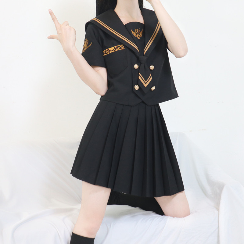 小瑾原创皇家上将正统jk制服中间不良暗黑学生校服