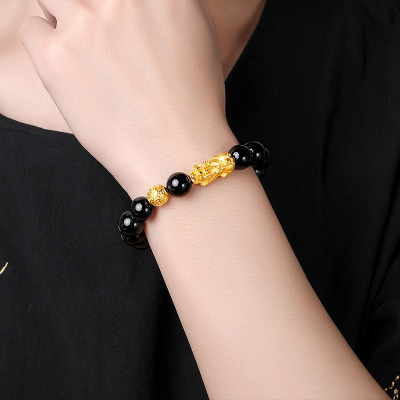 貔貅梦金园黄金手链3d足金转运纯金招财手串手饰