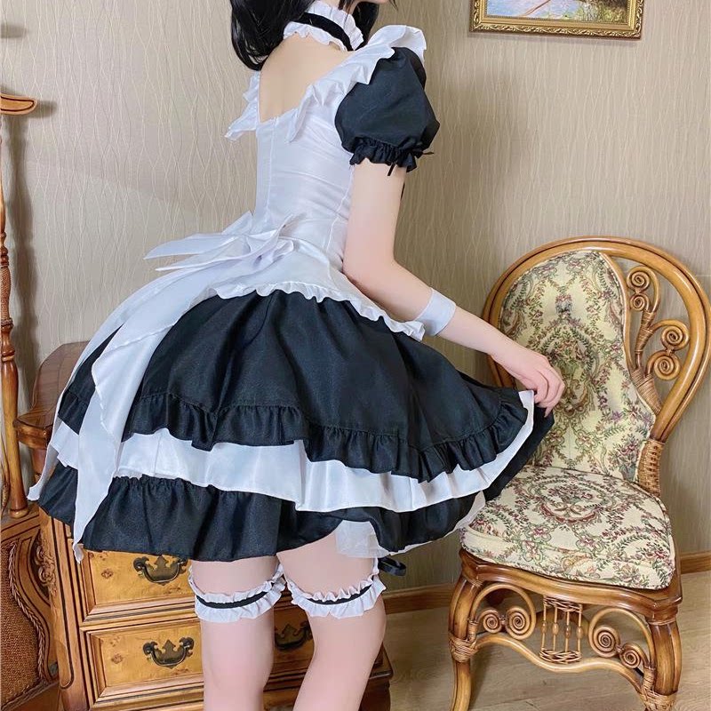 大码性感女仆反串女装大佬cos女佣伪娘衣服连衣裙