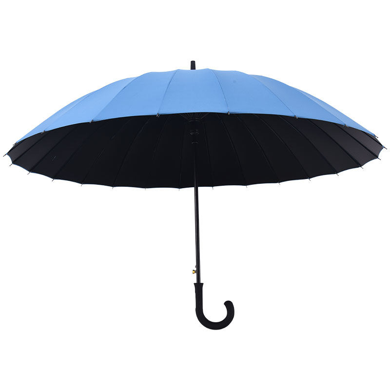 顾得雨伞男士弯柄纯色自动直杆长柄商务晴雨伞伞