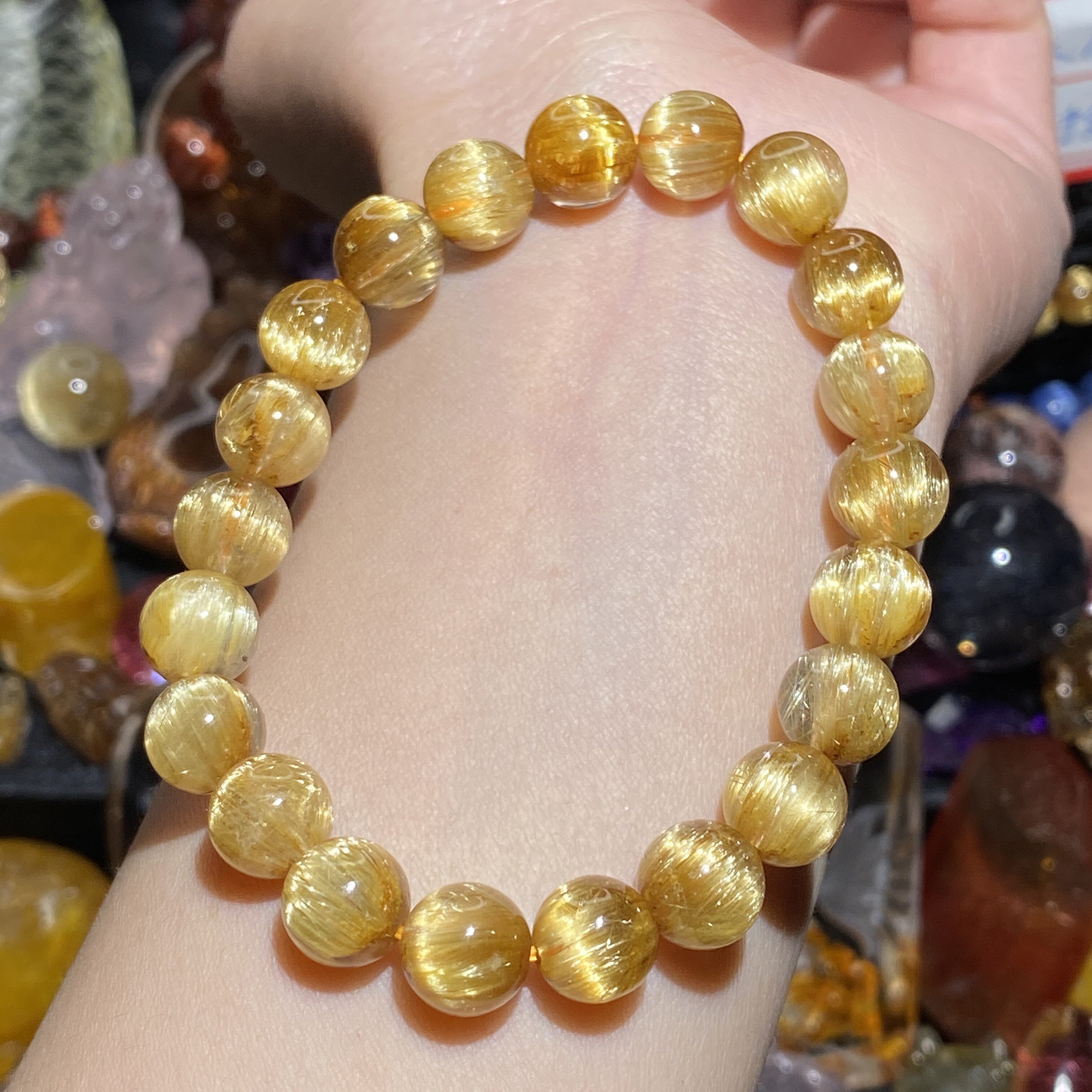 水晶手链手串天然钛晶王者水晶能量爆满招财手饰