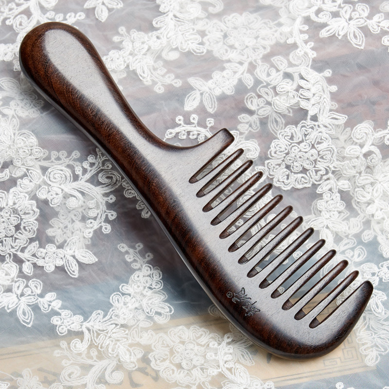 梳子郎府木梳贵宝苏木粗细细齿顺发卷发按摩梳子