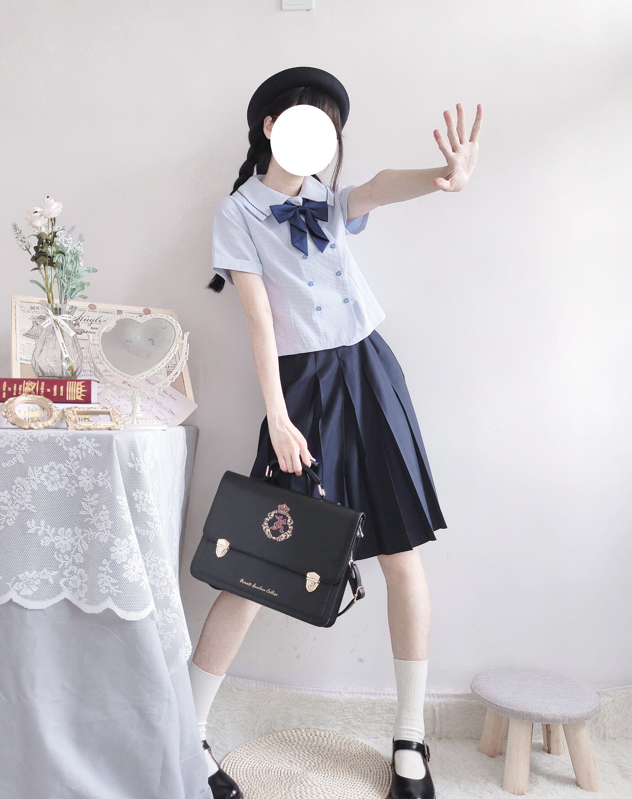 水手罗曼史凉快衬衫双排jk制服变形山道jk