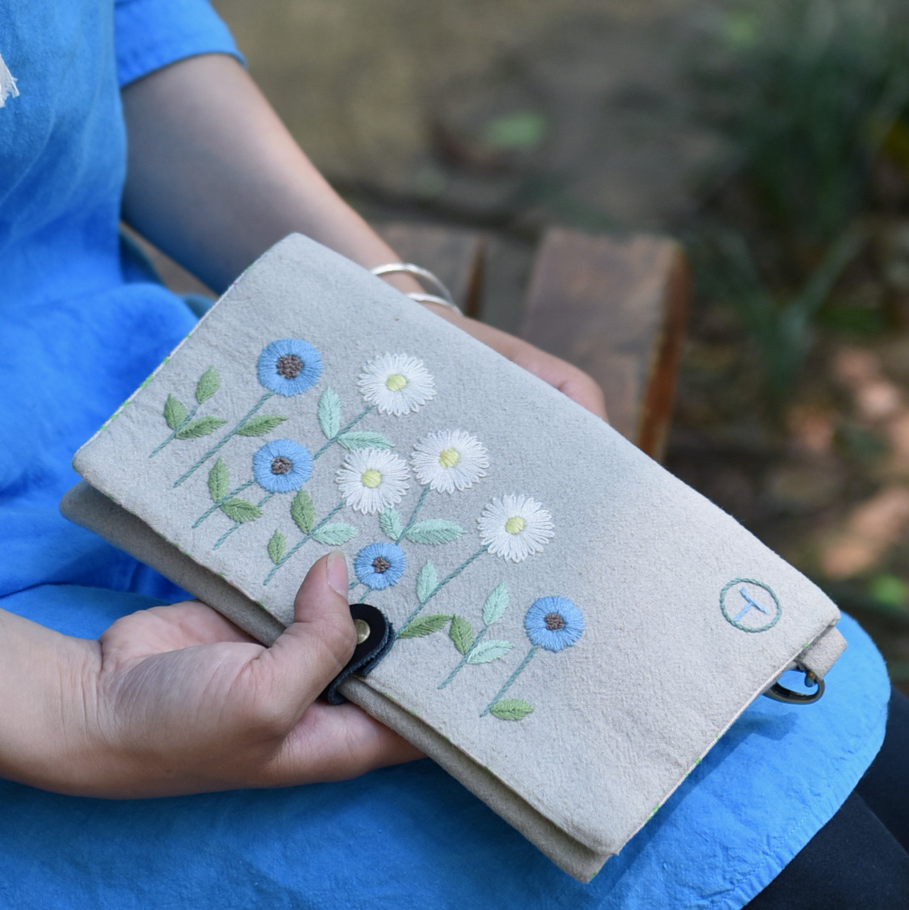 手拿钱包 手工diy布艺包包制作材料包 欧式刺绣套件 绣花