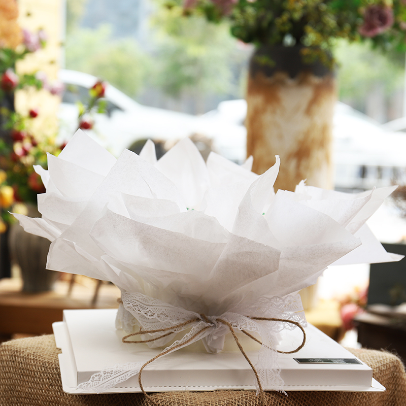 ins风母亲节白色雪梨纸花束生日蛋糕外围装饰小红书烘焙包装纸