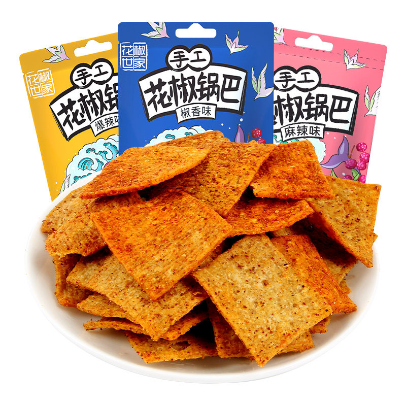 花椒锅巴椒巴世家袋装网红陕西手工麻辣解馋膨化食品