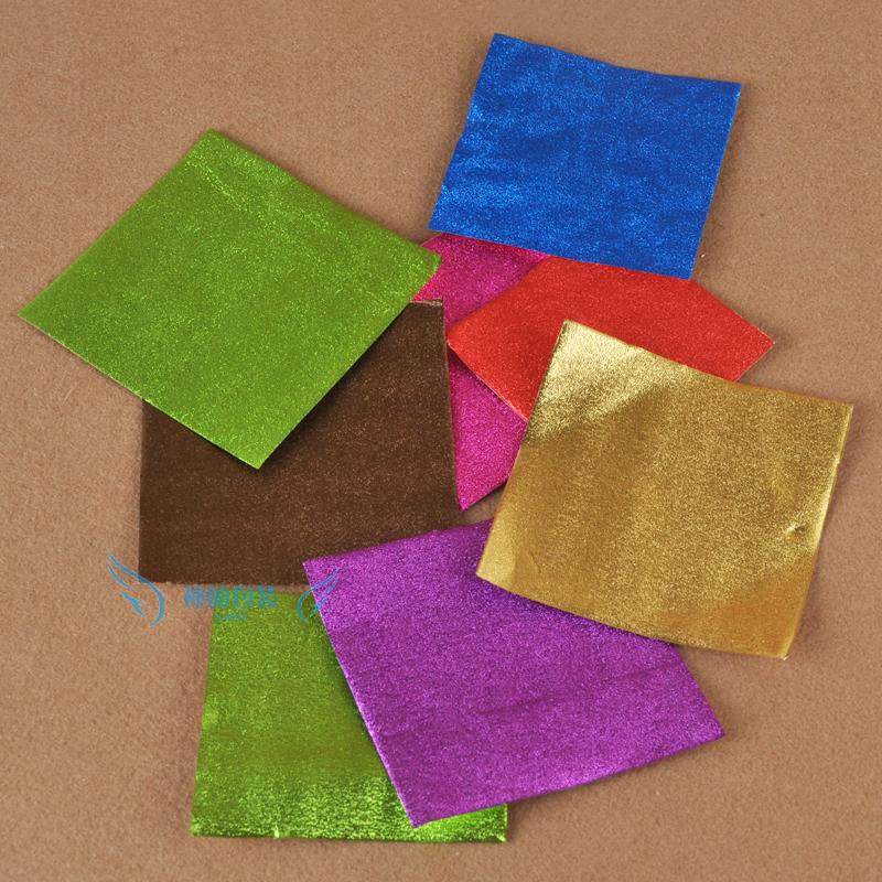 包装纸彩色锡箔纸龙珠沱茶小方砖茶方糖锡纸茶叶礼品盒