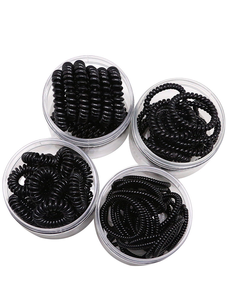 古缇高黑色电线发圈成人发包邮女扎弹力电话线小号圈加粗头绳头发