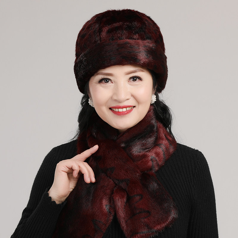 冬季老太太帽子女老人帽中老年保暖