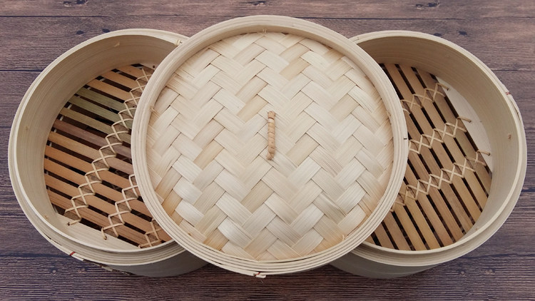 蒸笼胶水全竹大家庭套装四笼一盖竹笼笼屉馒头餐具笼