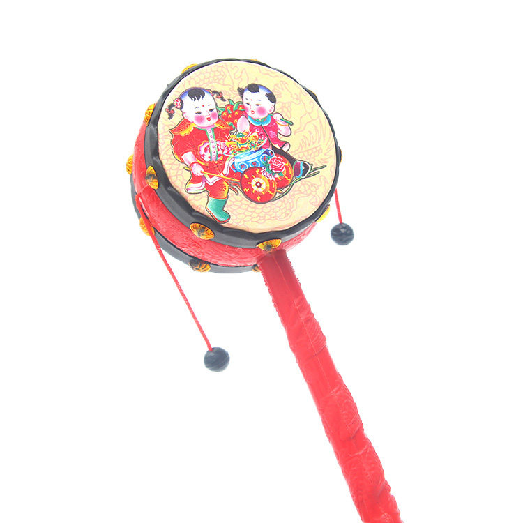 宝宝摇鼓拨浪鼓吉祥传统婴儿手摇12岁儿童地摊创意
