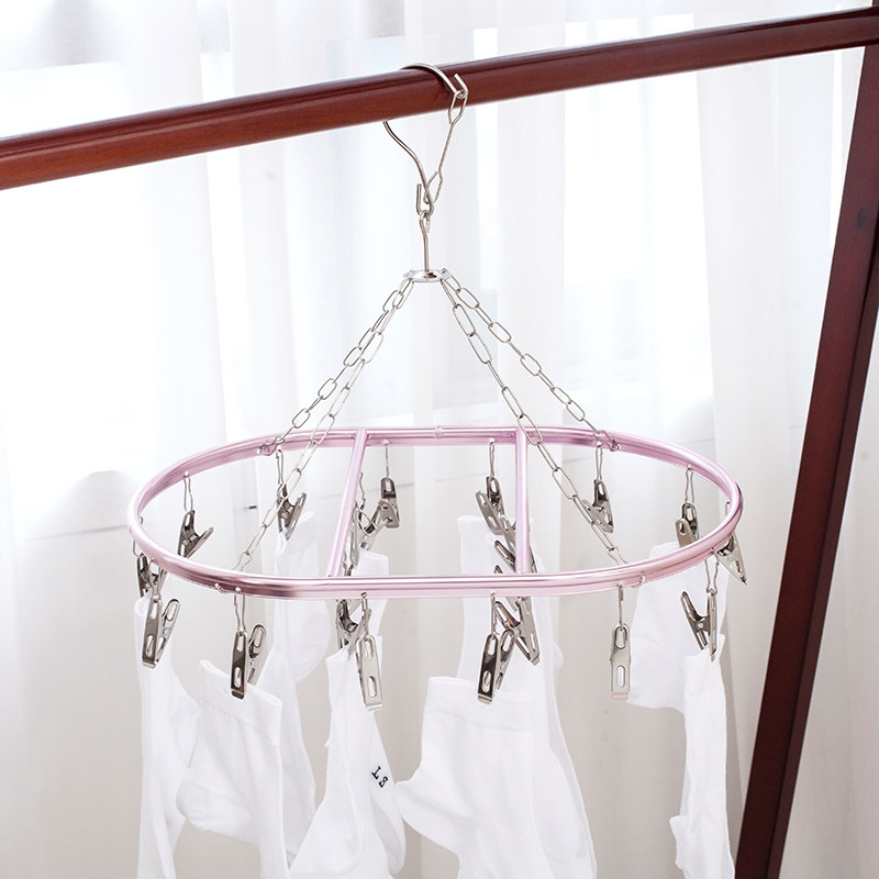 铝合金凉袜子架晒架袜子夹内衣的夹子晾衣架多夹子防风家用袜架子