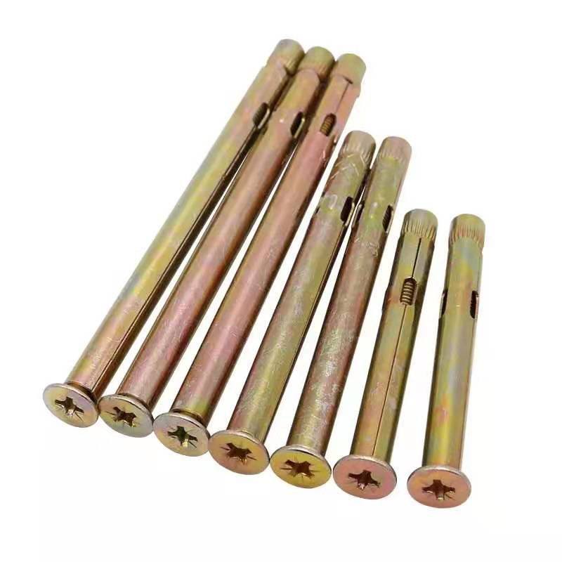 平头膨胀螺丝沉头内膨胀地板膨胀隐形膨胀螺丝十字膨胀螺丝m6加长