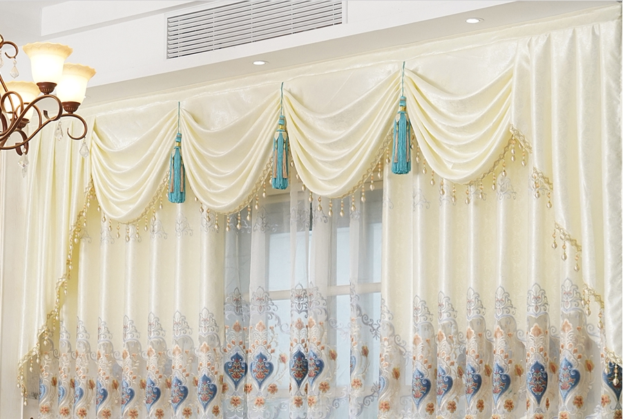 窗幔窗帘定制简约幔头帘头装饰成品定制窗帘