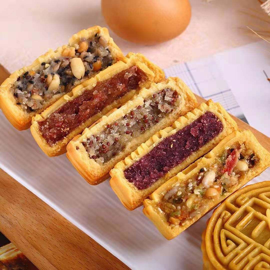 月饼中秋广式老式手工五仁散装多口口味水果月饼