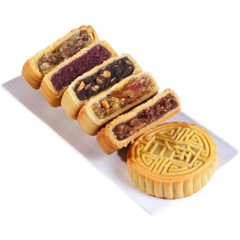 月饼中秋广式老式手工五仁散装多口口味水果月饼