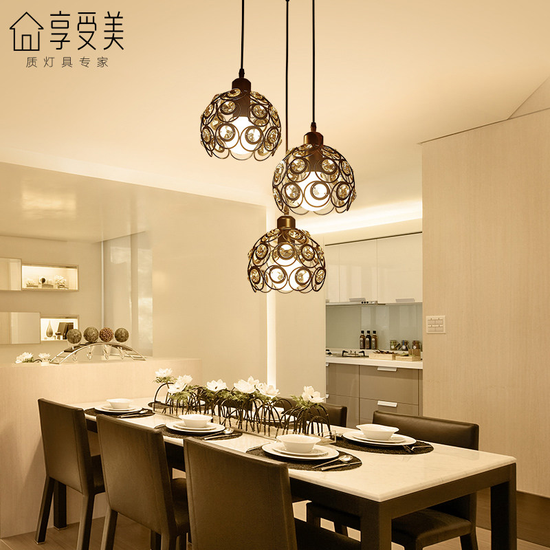 餐厅灯吊灯简约现代三头创意饭厅led家用北欧吧台个性灯饰桌灯具