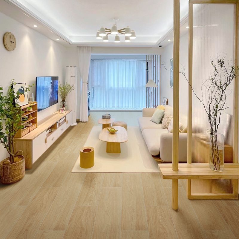 木纹砖仿实木卧室阳台木纹瓷砖奶油色地砖客厅地板砖200x1200日式