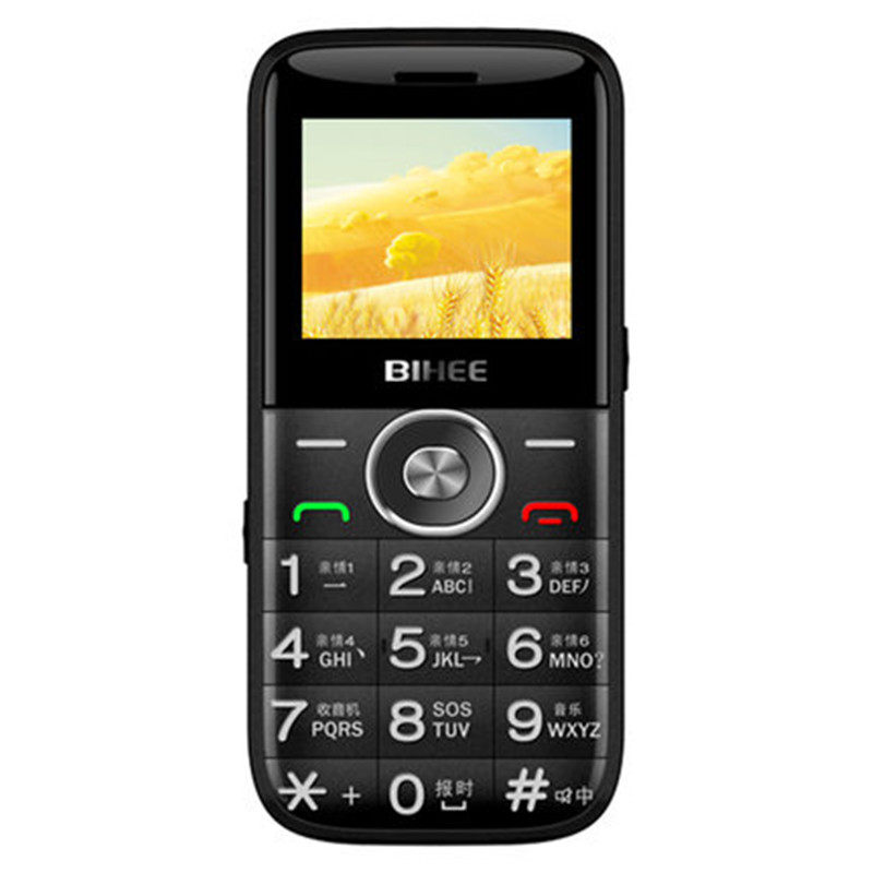 bihee百合c9v电信移动联通老人手机长待机大声电筒侧键开锁老人机