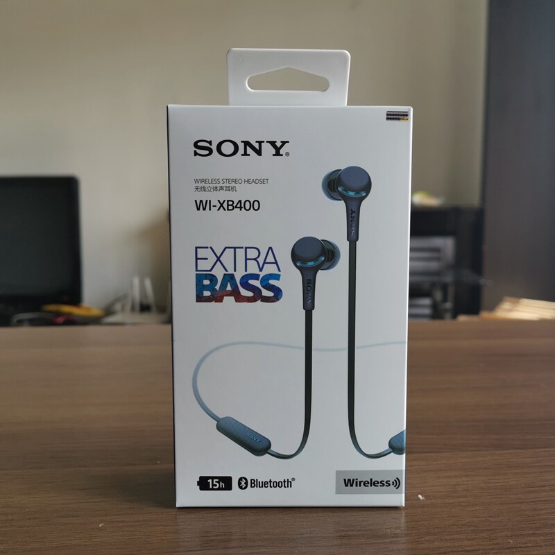 sony索尼wi-xb400无线蓝牙耳机低音颈挂入耳双耳运动蓝牙耳机