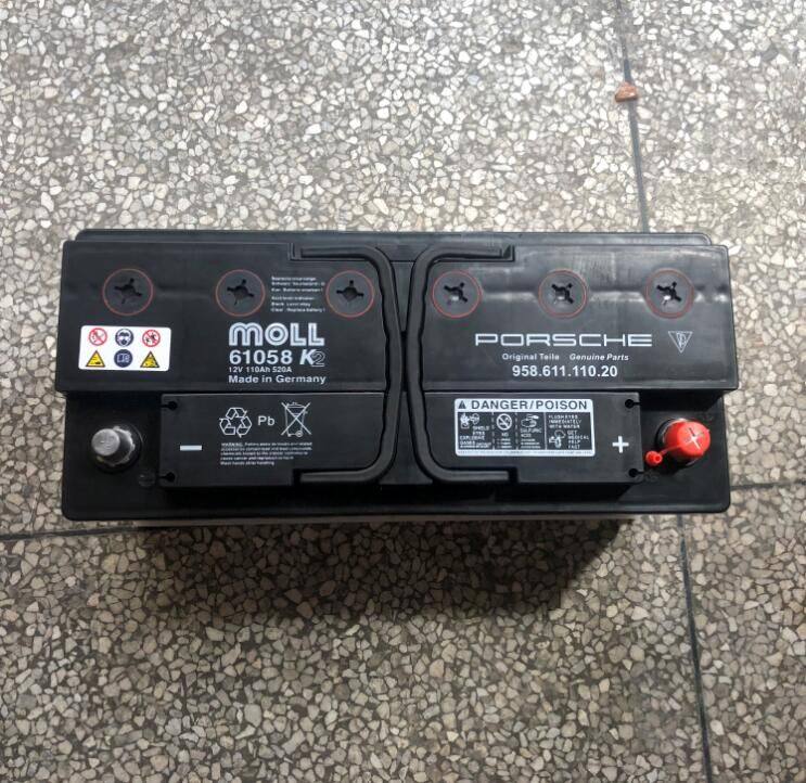 进口moll电池适配保时捷卡宴961cajunmacan迈凯110ah原厂汽车电瓶