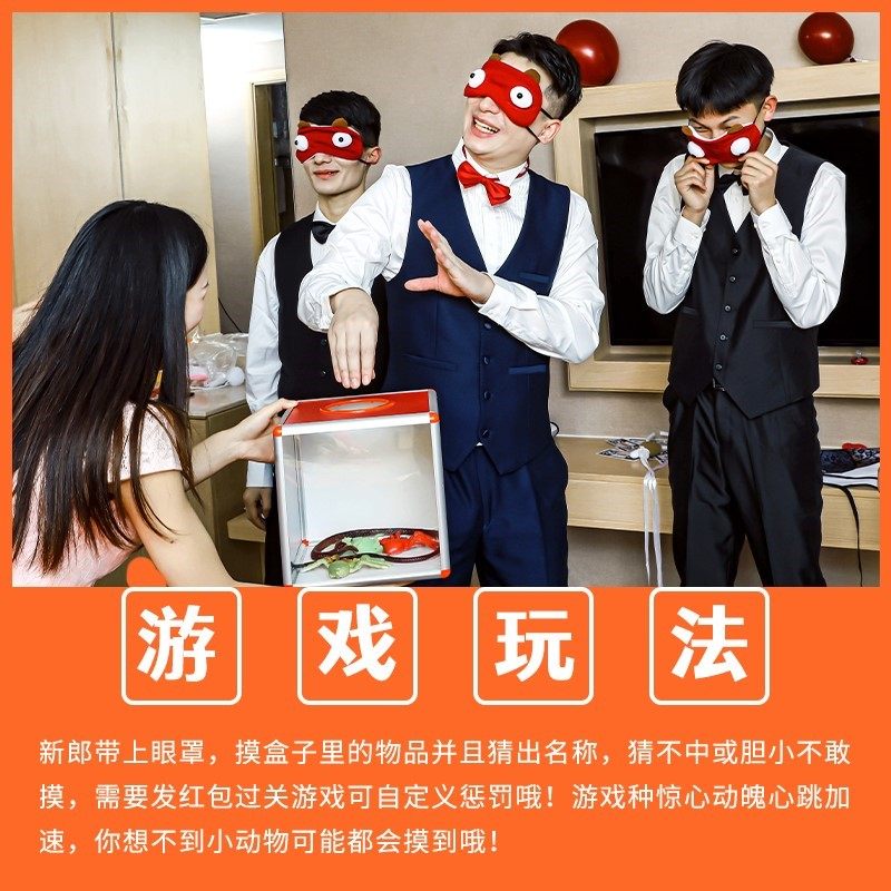 整蛊游戏道具接亲堵门整新郎兄弟团建公司年会活动派对神秘摸摸盒