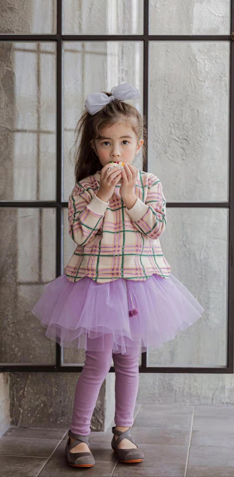 女童长裤韩国童装babydoll2021秋季宝宝百搭网纱蓬蓬裙假两件裙裤